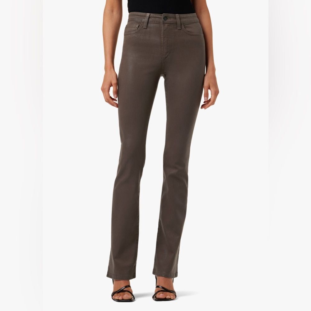 Joe’s Jeans HIGH RISE BOOTCUT Choco Brown Flare Coated Jeans